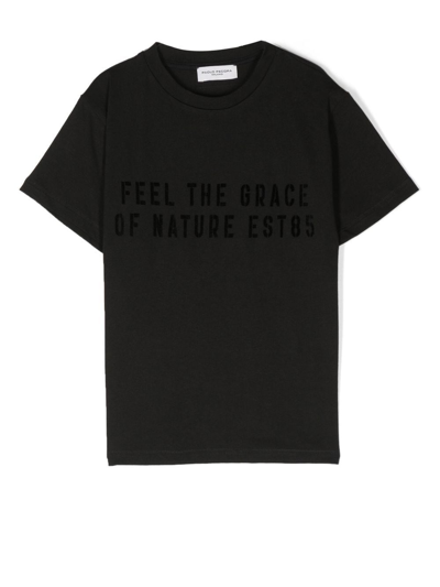 Shop Paolo Pecora Slogan-print T-shirt In Black