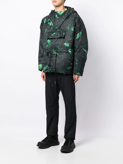 Shop Feng Chen Wang Graphic-print Padded Jacket In Black