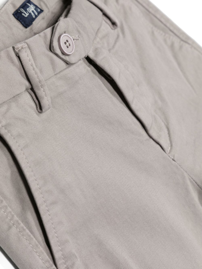 Shop Il Gufo Cotton Straight-leg Trousers In Grey