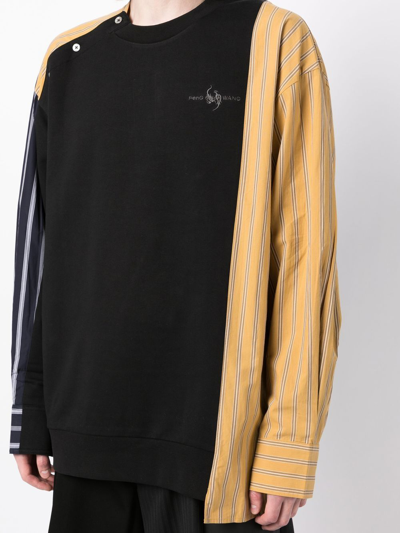 Shop Feng Chen Wang Shirt-panelled Sweatshirt In Black