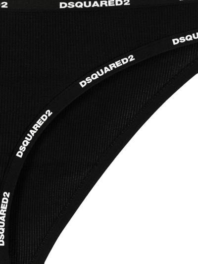 Shop Dsquared2 Logo-print Briefs In Black