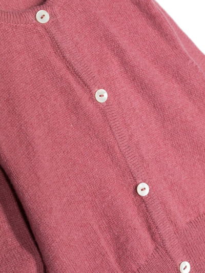 Mariella Ferrari Babies' Fine-knit Cardigan In Pink