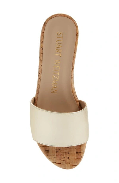 Shop Stuart Weitzman Wedge Sandal In Platino