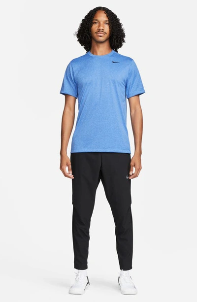 Shop Nike Dri-fit Legend T-shirt In Blue/ Htr/ Black
