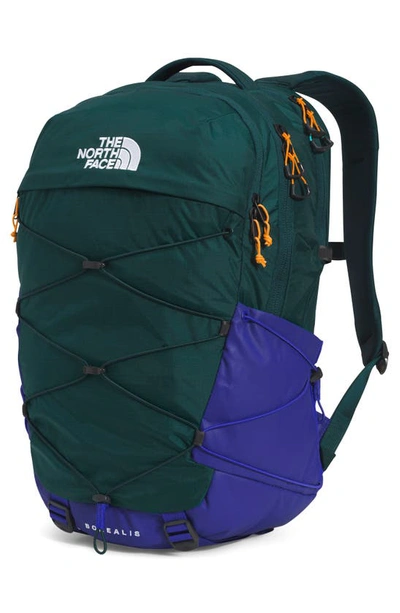Shop The North Face Borealis Water Repellent Backpack In Ponderosa Green/blue/orange
