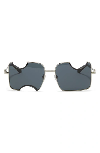 Shop Off-white Salvador Sunglasses In Silver Dark