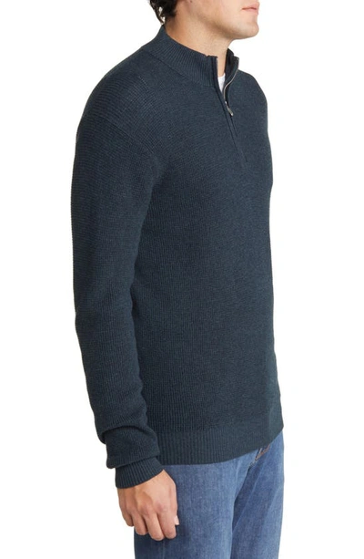Shop Peter Millar Crown Kitts Quarter-zip Cotton Blend Sweater In Balsam