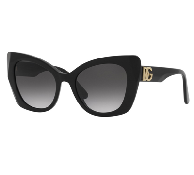 Shop Dolce & Gabbana Grey Gradient Butterfly Ladies Sunglasses Dg4405 501/8g 53 In Black,grey
