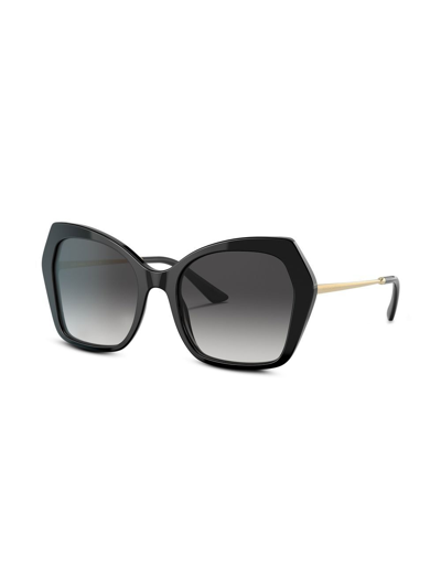 Shop Dolce & Gabbana Oversized Hexagonal-frame Sunglasses In Schwarz