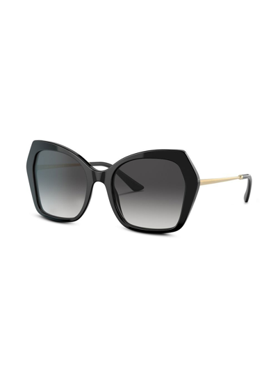 Dolce & Gabbana Oversized Hexagonal-frame Sunglasses In Schwarz