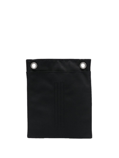 Rick Owens Security Pocket Leather Bag In Black