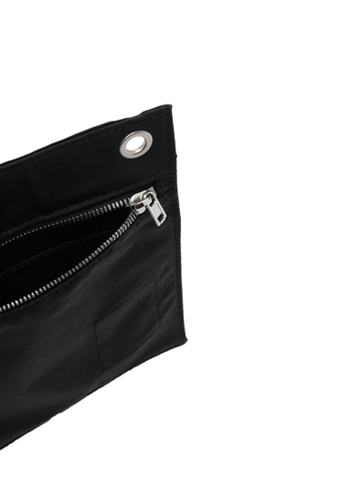Rick Owens Security Pocket Leather Bag In Black