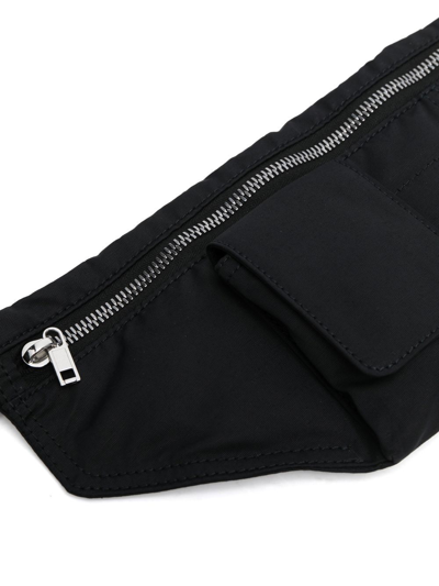 Shop Rick Owens Strobe Zip-pocket Belt Bag In Black