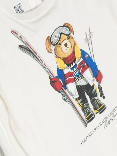 Shop Ralph Lauren Polo Bear Long Sleeve T-shirt In Weiss