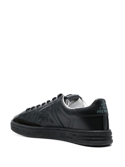 Premiata Black Russell Leather Sneakers In Nero