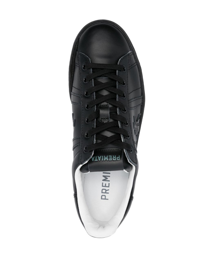 Premiata Black Russell Leather Sneakers In Nero