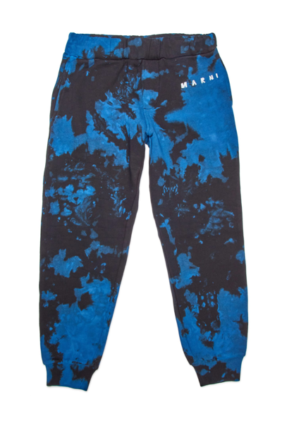 Shop Marni Mp25u Trousers  In Blue Navy