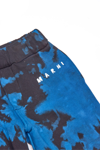 Shop Marni Mp25u Trousers  In Blue Navy