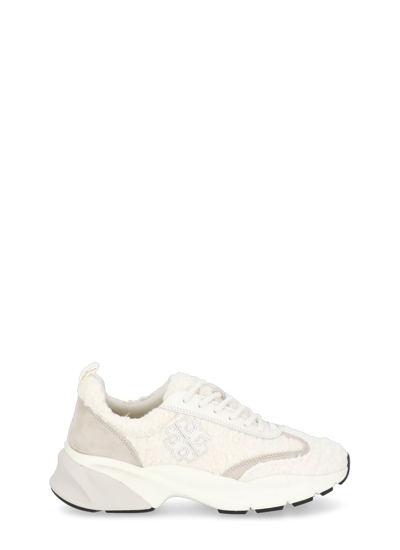 Shop Tory Burch Good Luck Trainer Sneakers In White / White / White