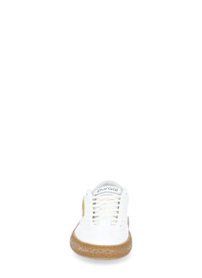 Shop Puraai Basic Senape Sneakers In White