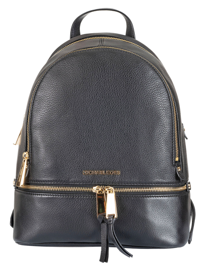 Shop Michael Michael Kors Rhea Zip Backpack In Black