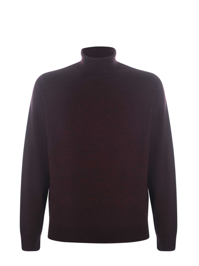 Shop Apc Turtleneck A.p.c. Pull Dundee In Virgin Wool In Bordeaux