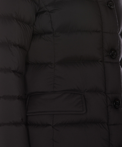 Moorer Vetiver Long Down Jacket In Black
