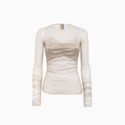 Shop Ac9 Long Sleeve Top In Camel 0101