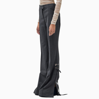 Shop Ac9 Flared Pants In Cool Wool In Grey 0055