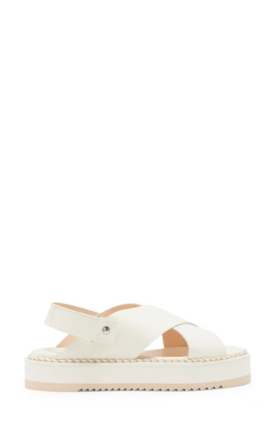 Shop Agl Attilio Giusti Leombruni Marta Flatform Sandal In Off White