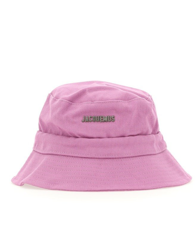 Shop Jacquemus Le Bob Gadjo Drawstring Bucket Hat In Pink