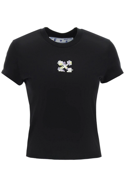 Shop Off-white Beads Mini Arrow T-shirt In Black