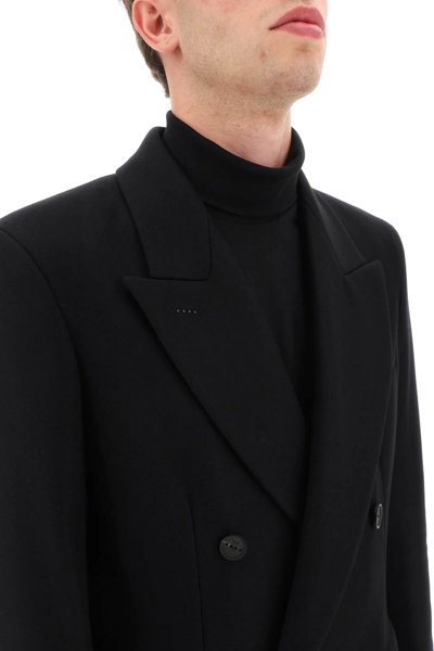 Shop Hevo Wool Blend Coat In Black