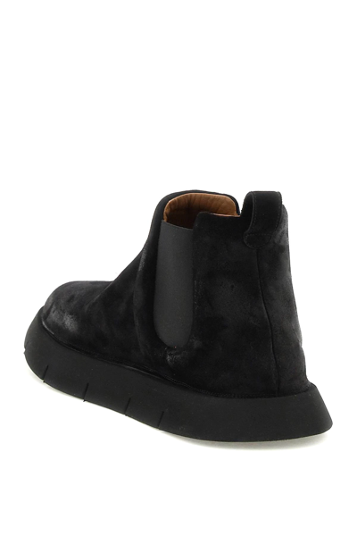 Shop Marsèll Reversed Leather 'intagliata' Beatles Boots In Black