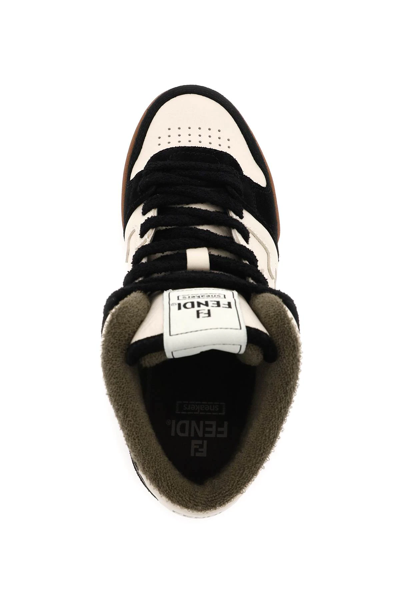Fendi Match Leather White / Beige High Top Sneakers - Sneak in Peace