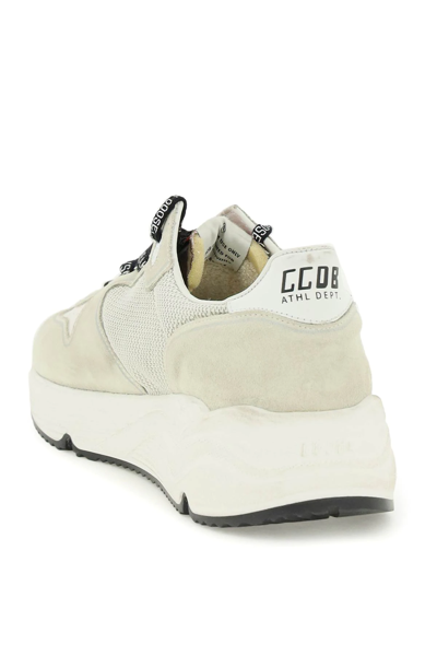 Golden Goose Running Sole Low-top Sneakers In Beige,black