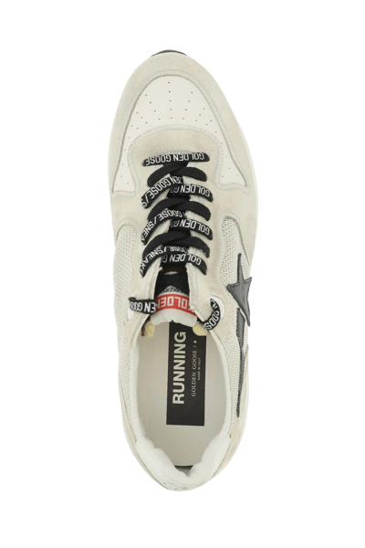 Golden Goose Running Sole Low-top Sneakers In Beige,black
