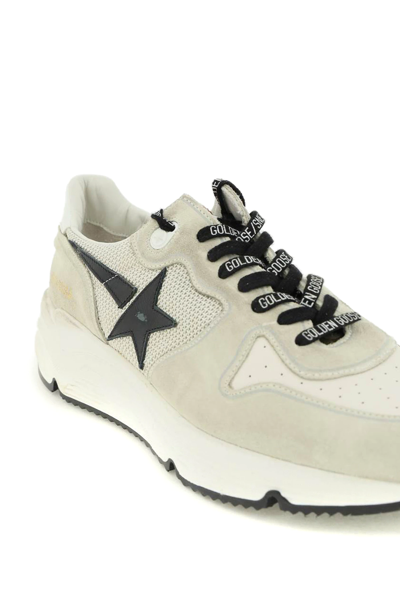 Golden Goose Running Sole Low-top Sneakers In Beige,black