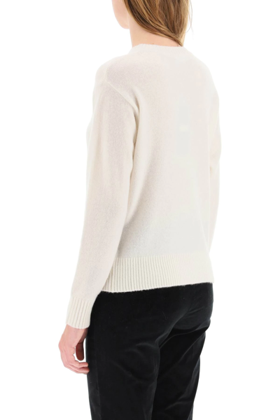 Shop Weekend Max Mara Cashmere Crew-neck Sweater In White