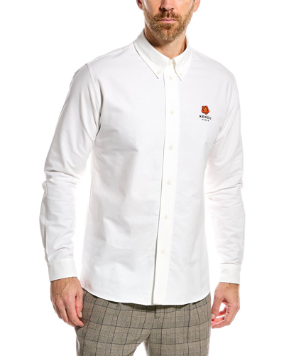 Shop Kenzo Woven Shirt In White