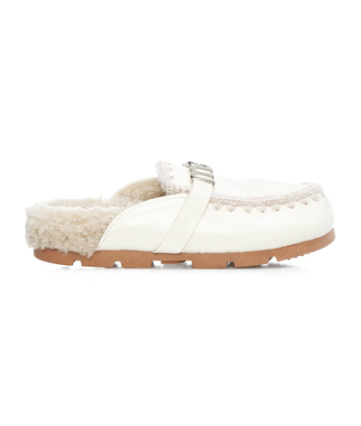Shop Mou Women's White Other Materials Loafers
