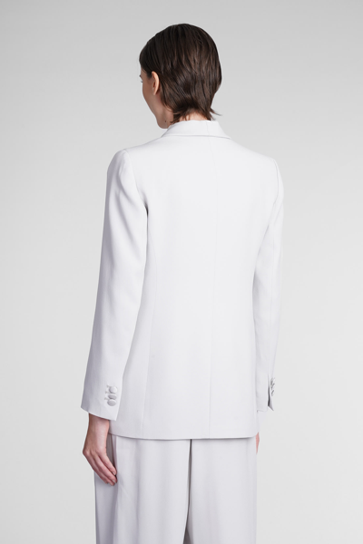 Shop Emporio Armani Blazer In Grey Wool