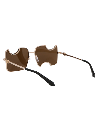 Shop Off-white Salvador Sunglasses In 7676 Gold