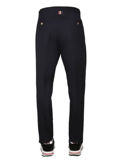 Shop Thom Browne Wool Pants In Blu