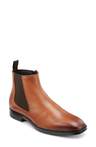 Shop Karl Lagerfeld Leather Chelsea Boot In Cognac