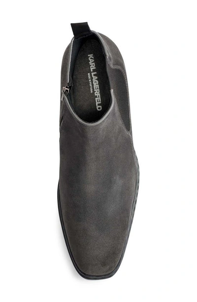 Karl Lagerfeld Men's Suede Chelsea Boots In Grey