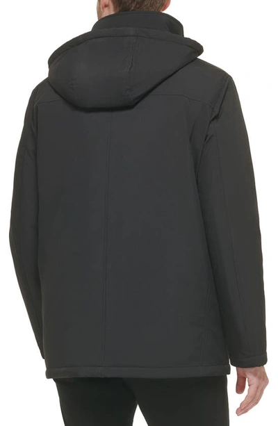 Calvin Klein Hooded Bib Jacket In Black