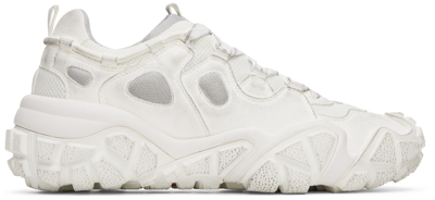 Shop Acne Studios White Tumbled Sneakers In 100 White
