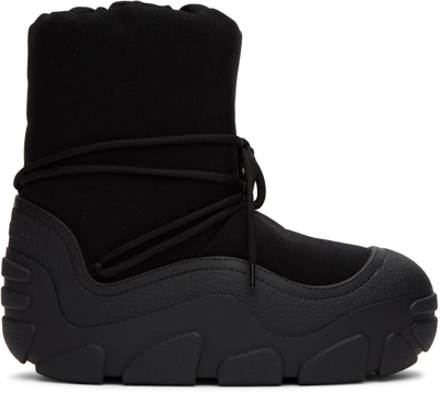 Shop Acne Studios Black Platform Snow Boots In Z33 Black/black
