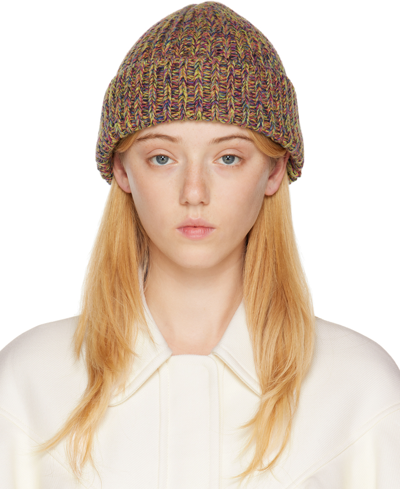 Shop Chloé Multicolor Recycled Cashmere Beanie In 9cb Multicolor 2